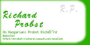 richard probst business card